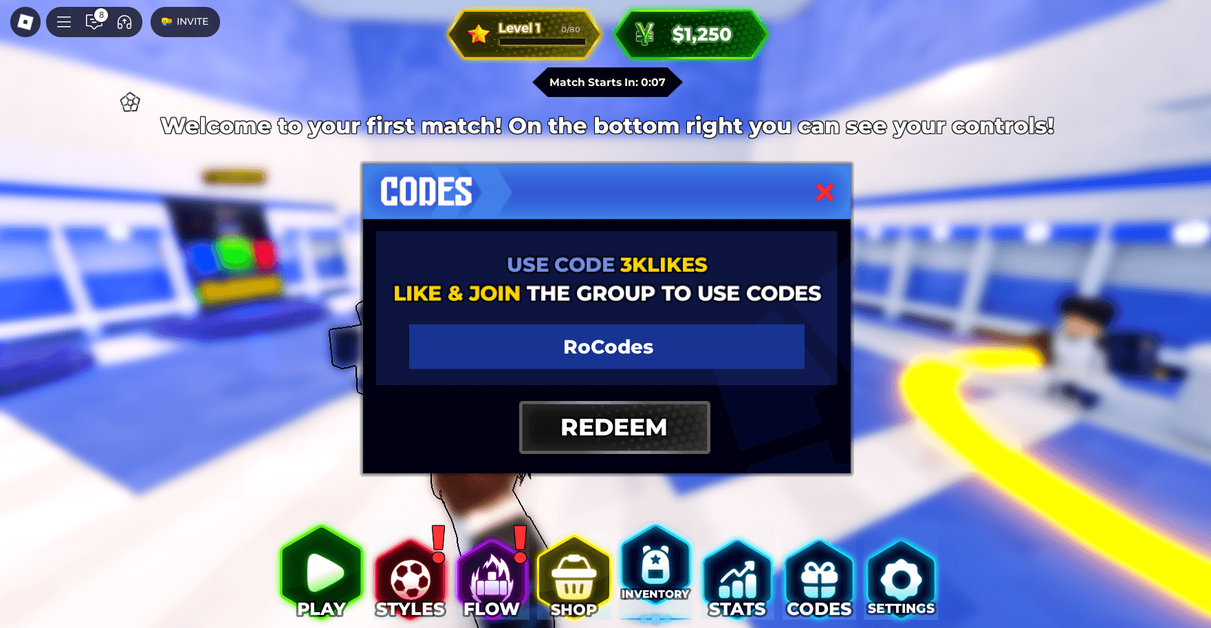 Blue Lock Rivals Codes Redeem Roblox