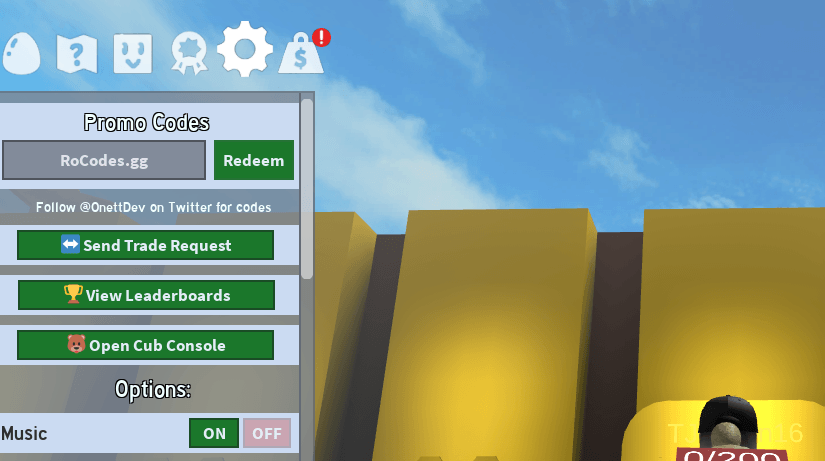 Roblox Bee Swarm Simulatr Settings Menu Promo Codes section