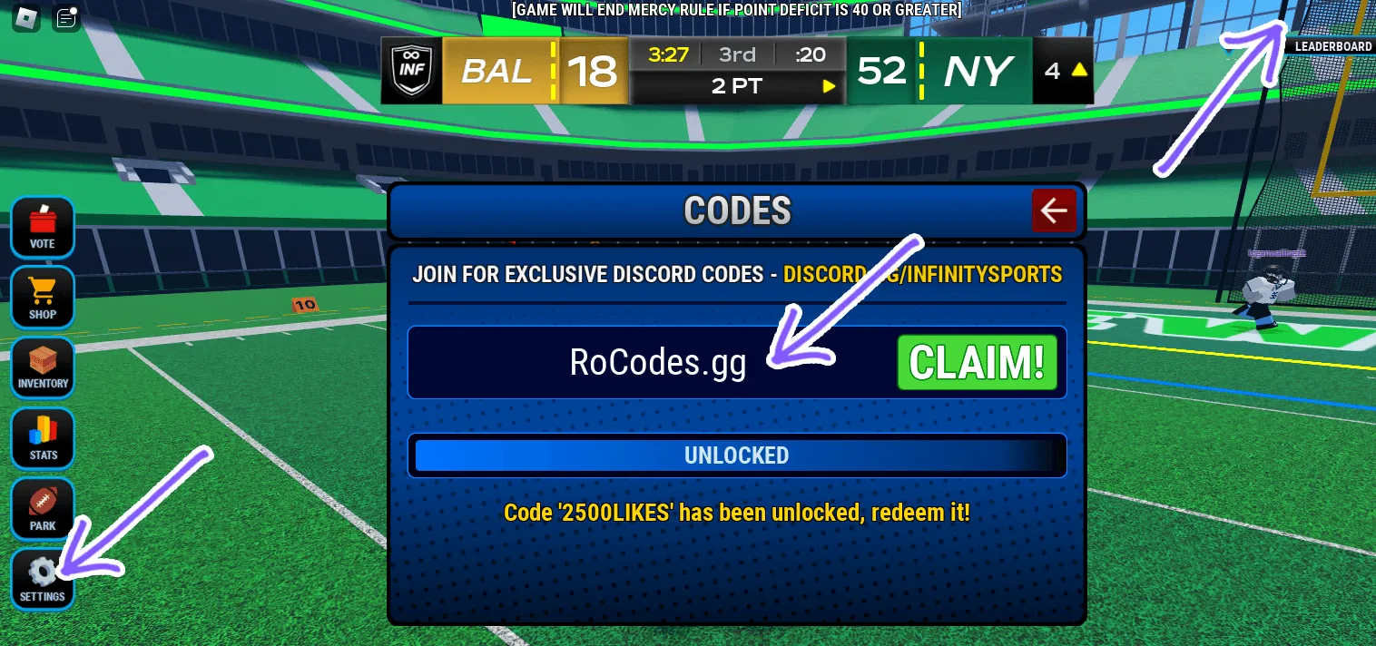 Football Legends Codes Redeem Roblox