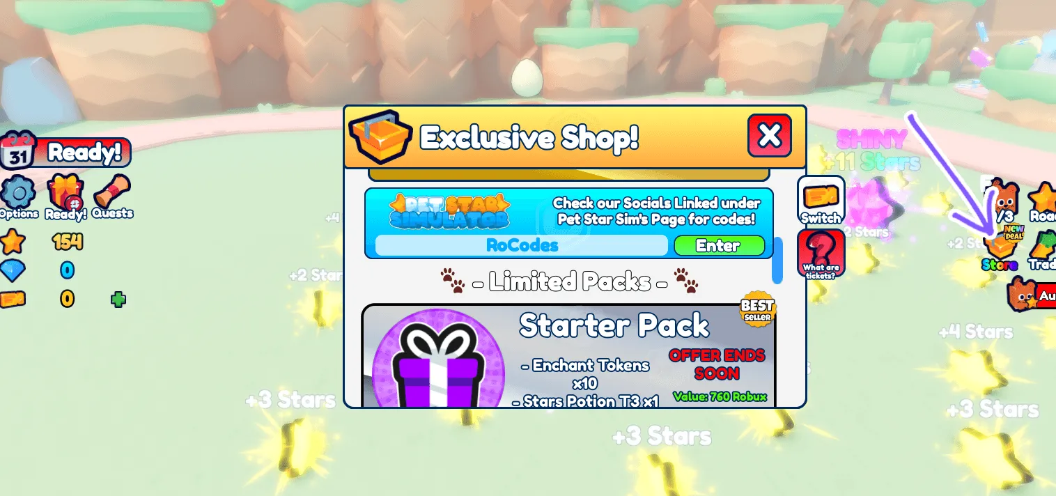 Pet Star Simulator Codes Redeem Roblox
