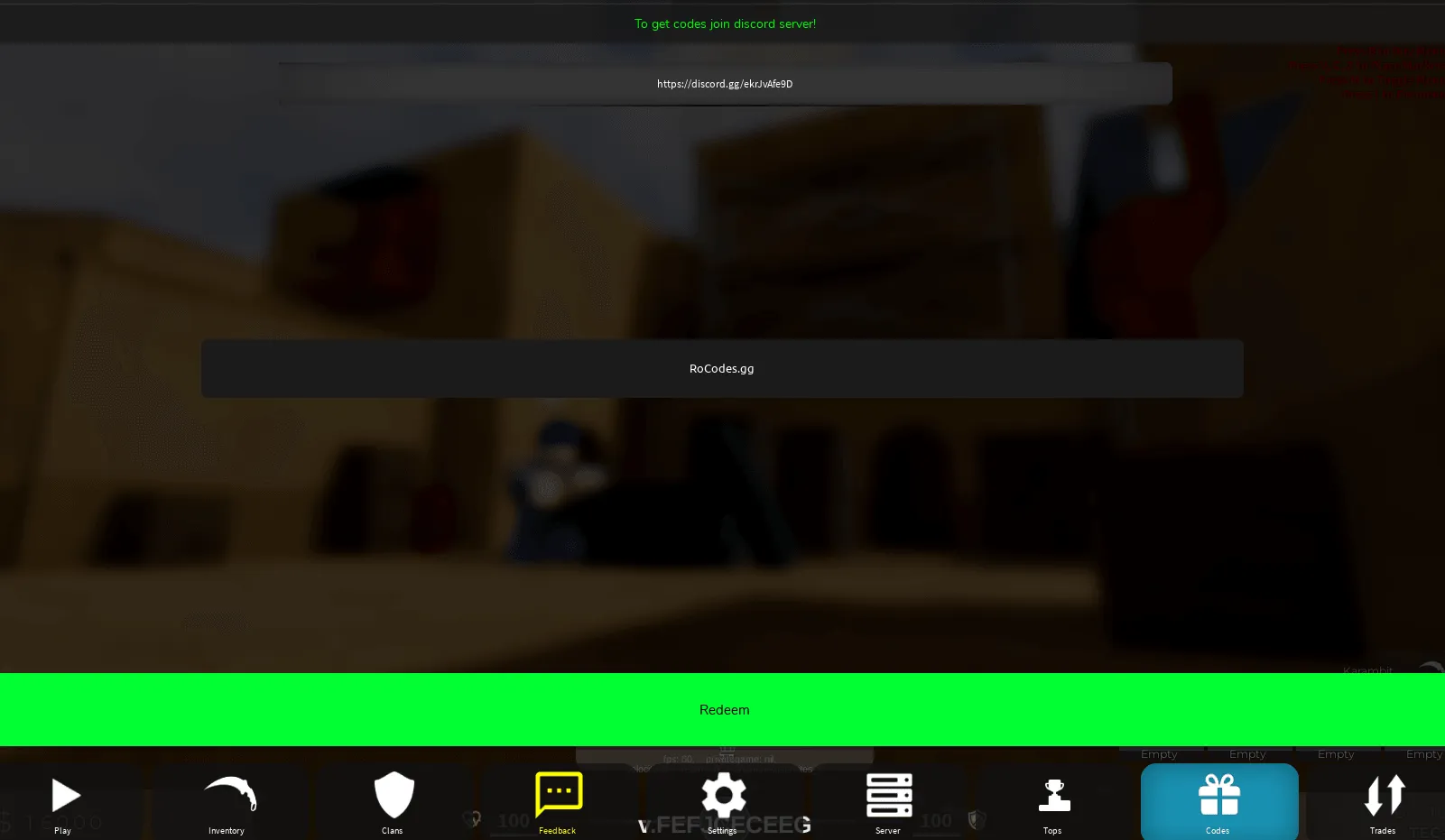 StandBlox Remade Standoff 2 Codes