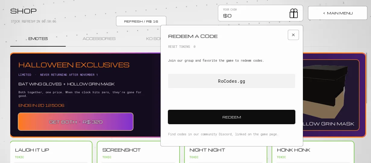 How to redeem Ragdoll Boxing codes in Roblox