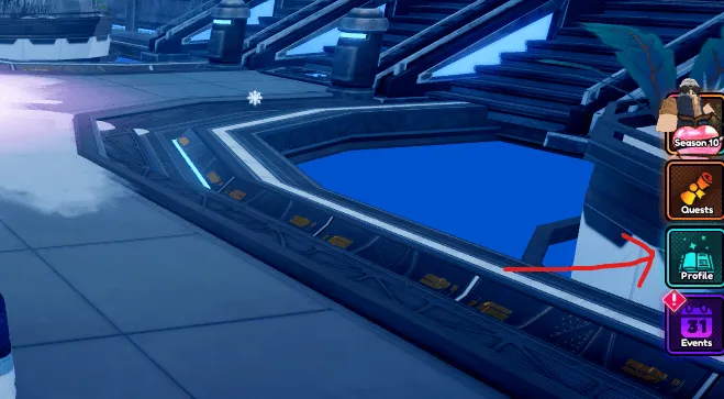 Anime Vanguards profile menu