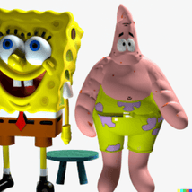 cursed image of spongebob vs patrick funy meme blm Decal