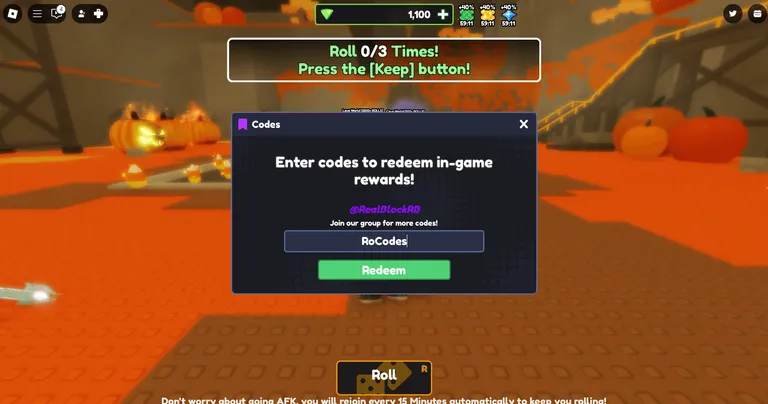 Crafting RNG Codes Redeem Roblox