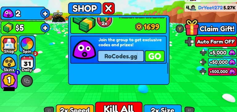 Eat Smiles to Grow Huge Codes Redeem