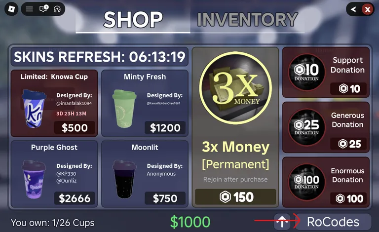 Roblox A Niche Barista Game codes