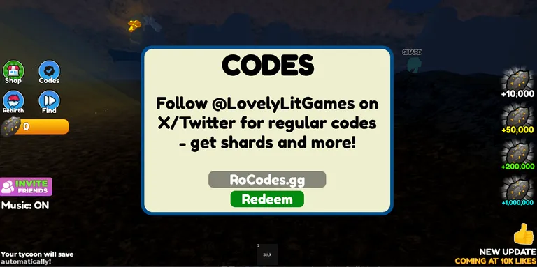Unga Bunga Caveman Tycoon Codes