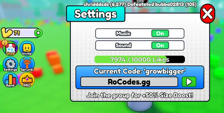 Roblox Grow a Sprunki Codes