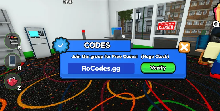 Roblox Arcade Store Simulator Codes screen