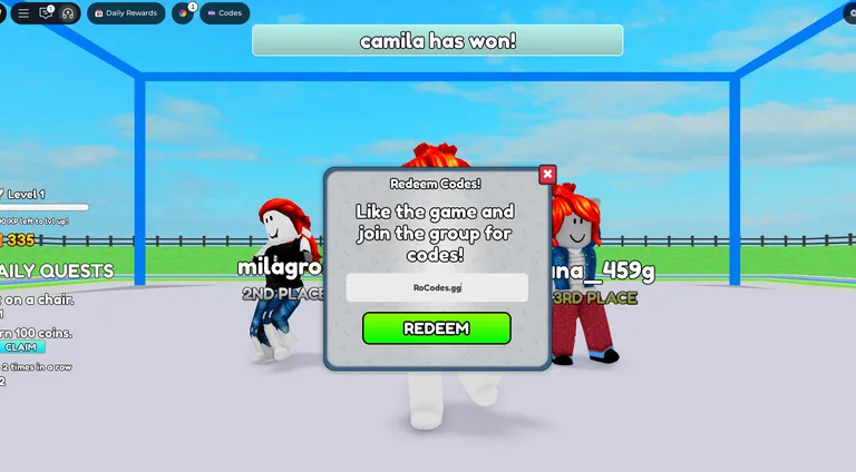 Roblox Musical Chairs Codes