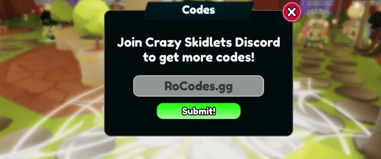 Crazy Skidlets Codes