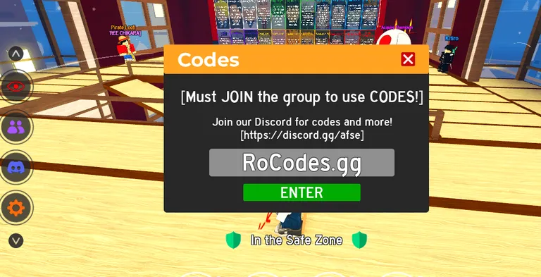 Roblox Anime Fighting Simulator Endless codes box