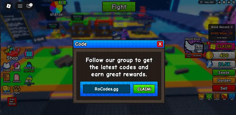 Roblox Plant Brainrot Simulator codes