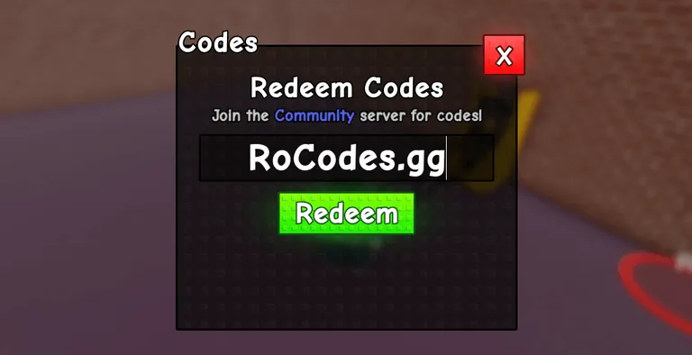 Build an Arcade codes screen