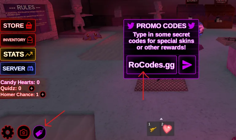 roblox you vs homer code screen