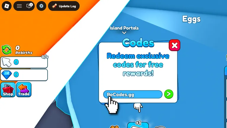 Roblox Tap Simulator in-game codes menu