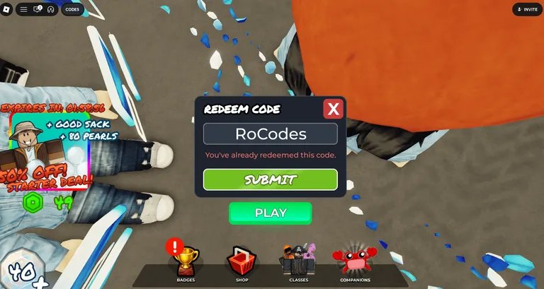 100 Days at Sea codes