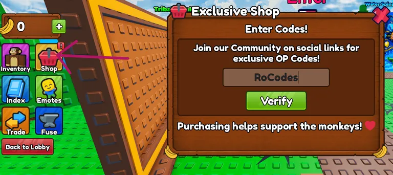 RoCodes Monkey Bomb Tag Codes
