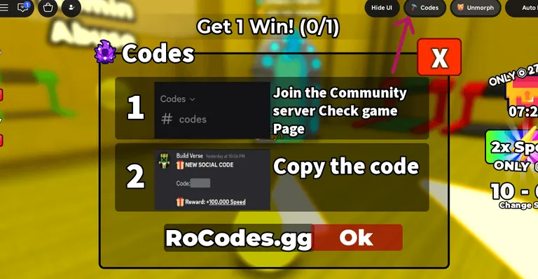 Roblox +1 Speed Verity Backroom Escape codes