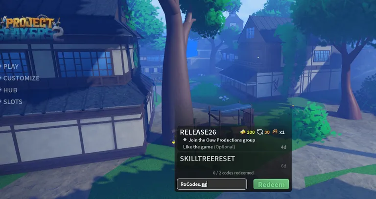 Roblox Slayers 2 Codes