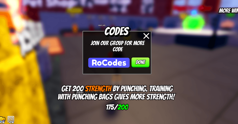 Punch League COdes Redeem Roblox