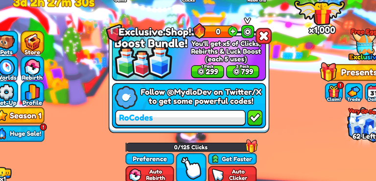 Christmas Clicker Codes Redeem Roblox