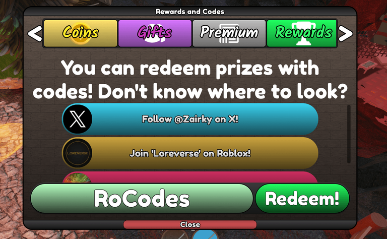 LoreKnights Redeem Code