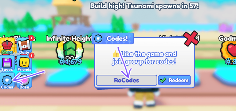 Build & Survive Tsunami Code Redeem