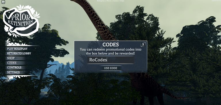 Prior Extinction Dinosaur Survival Codes Redeem