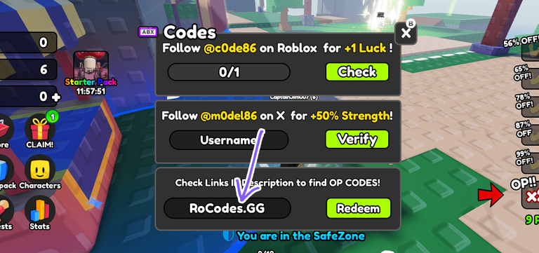 Anime Training RNG Codes Redeem Roblox