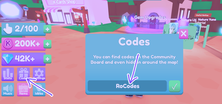 K-Cards Codes Redeem Roblox