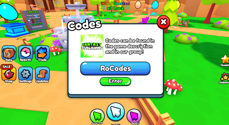 Roblox Rebirth Legends Codes Redeem