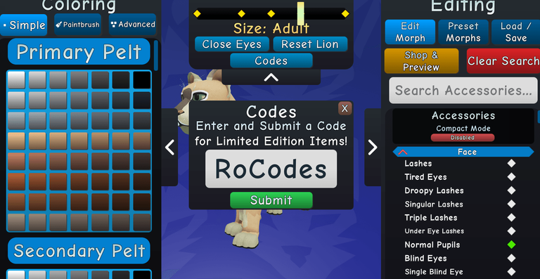 Roblox A Lion's Pride Codes Redeem