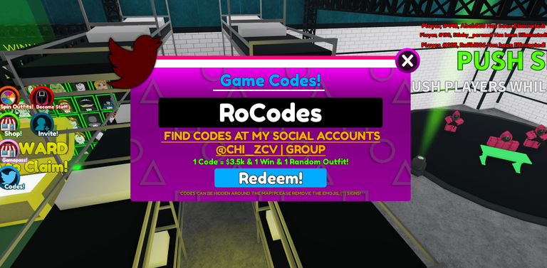 Roblox Squid Game O Codes Redeem