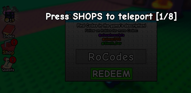 Roblox Brew a Potion codes screen