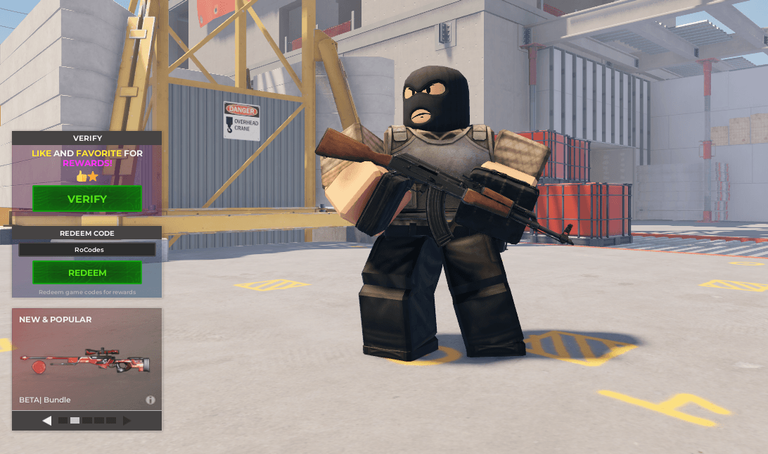 Roblox BloxStrike Main Menu Codes