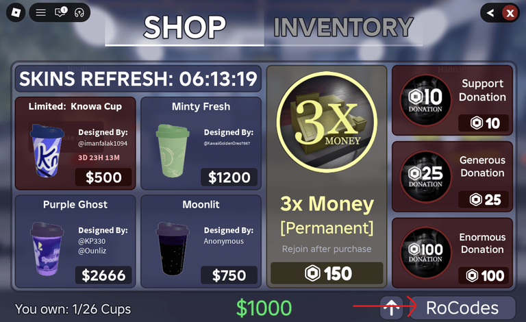 Roblox A Niche Barista Game codes