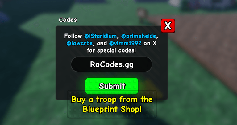Roblox Make a Military Army codes