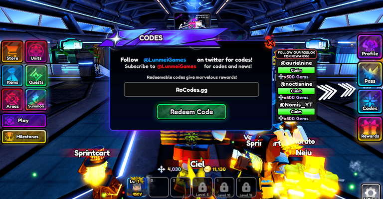 Roblox Anime Paradox codes