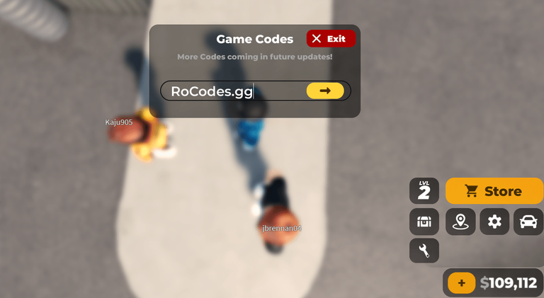 Roblox Motor Legends codes screen