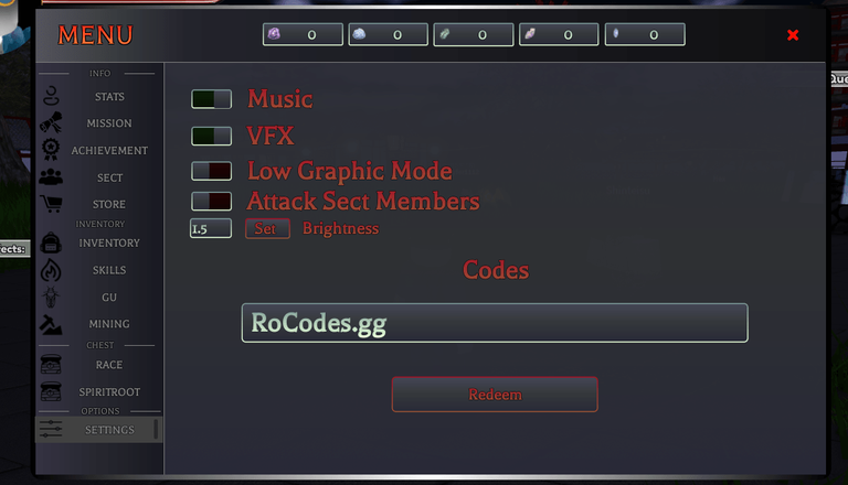 Reborn Insanity codes